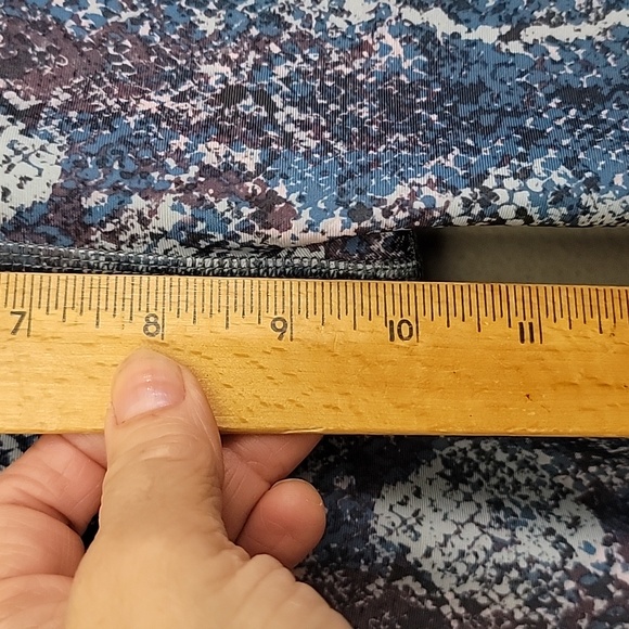 Nova Sport Blue Snakeskin Workout Leggings Pants S/M - Picture 6 of 11